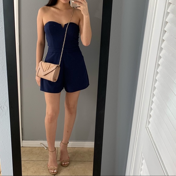 H&M Pants - Navy blue strapless romper